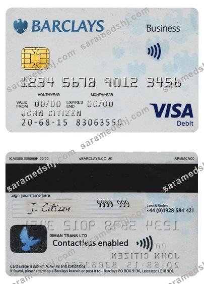 United Kingdom Barclays PLC visa card